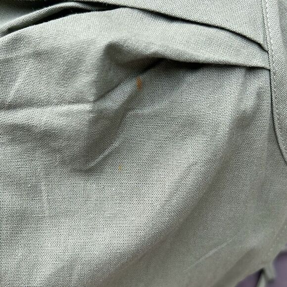 Women’s Army Green Ruched Backless Sleeveless Square Neck Midi Dress - Picture 9 of 11